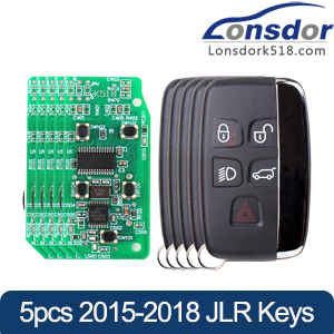 5pcs Lonsdor Specific Smart Key for 2015-2018 Land Rover Jaguar 5 Buttons 315MHz/433MHz